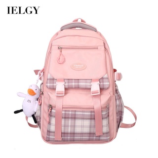 IELGY womens korean style cute large capacity pendant backpack