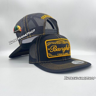 หมวกตาข่าย หมวกวินเทจ โลโก้ Bangkok Thailand Snapback HIPHOP