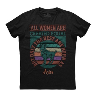 เสื้อยืดวินเทจขายดี เสื้อยืดแขนสั้น พิมพ์ลาย Only The Best Are Born As Aries สีดํา OGenkp73MEooin56S-5XL