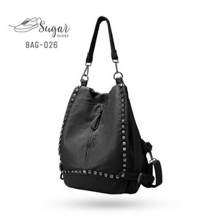 กระเป๋าเป้หนังทรงเก๋น่ารัก รหัส BAG-026