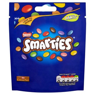 เนสท์เล่สมาร์ทตี้ขนมนมผง 118 กรัม/Nestle Smarties Milk Choc Sweets 118g