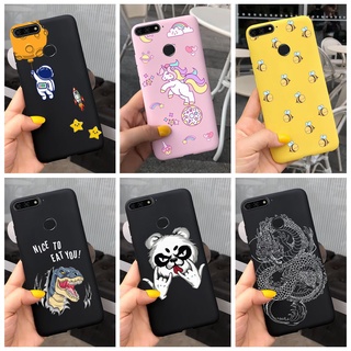 เคสโทรศัพท์มือถือ ซิลิโคนนุ่ม TPU ลายการ์ตูนนักบินอวกาศ กระบองเพชรน่ารัก สีแคนดี้ สําหรับ Honor 7A Pro 32GB Honor 7A 16GB AUM-L29 AUM-L33 Honor7A