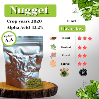 Nugget Hops (1oz) Crop years 2020 (บรรจุด้วยระบบสูญญากาศ)