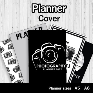 หน้าปกสำหรับตกแต่งแพลนเนอร์ ลายกล้อง สำหรับช่างภาพ ขนาด A5 A6 !พร้อมส่ง! MONTHLY PLANNER SIZE A5 A6