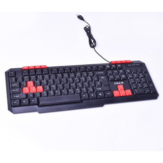 Keyboard OKER KB-399 Plus - Black USB คีย์บอร์ดเกมมิ่ง