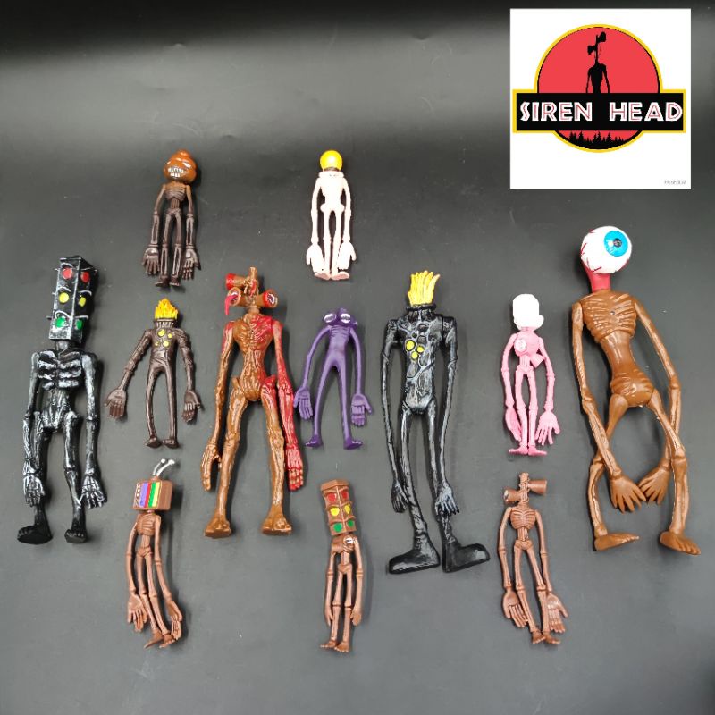 โมเดล Siren Head เปรตหัวลำโพง SCP ขนาดใหญ่ 19-21 Cm.( มีไฟที่หน้าอก)  และขนาดเล็ก 11Cm.  งานดี พร้อมส่ง