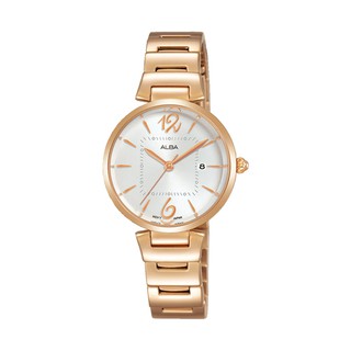 ALBA PRESTIGE Quartz Ladies นาฬิกาข้อมือผู้หญิง สายสแตนเลส สีพิ้งโกล รุ่น AH7Q72X,AH7Q72X1