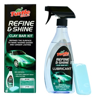 Turtle wax Refine &amp; Shine Clay Bar Kit เทอร์เทิ่ล แว็กซ์ รีไฟน์แอนด์ชายน์ เคลย์บาร์คิท / ชุดขจัดคราบและเตรียมผิวสี