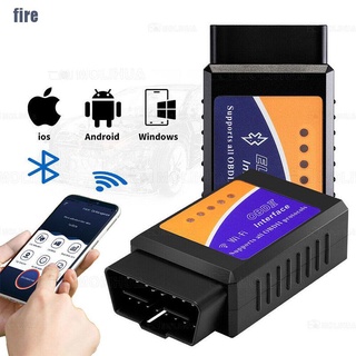 (Willbefire) เครื่องทดสอบ Wifi Elm327 บลูทูธ Obd2 Obdii อุปกรณ์เสริม สําหรับรถยนต์ Android