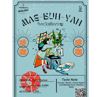 เมล็ดกาแฟคั่วอ่อน ฟิลเตอร์ Mae-Buh-Yah Fully Washed