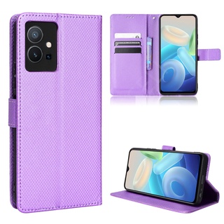 เคสโทรศัพท์หนัง PU ฝาพับ พร้อมช่องใส่บัตร สําหรับ VIVO T1X Y33T Y21T Y76 5G