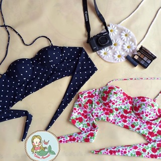 Polkadot Top , Rose Top #bikinivintage