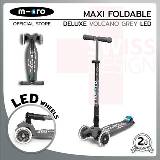 Micro Maxi Deluxe Foldable LED สกู๊ตเตอร์เด็ก อายุตั้งแต่ 5-12 ปี