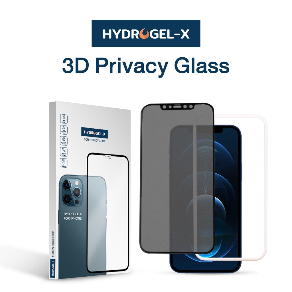 ฟิล์มกันคนมอง Whale Indeed  ฟิล์มกระจกกันกระแทก Full 3D Privacy Glass | Hydrogel - X  Premium ติดตั้งง่าย