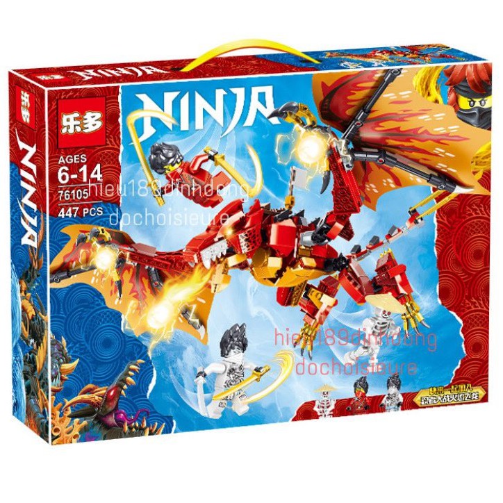 ประกอบมังกรพ่นไฟ นินจาโก ปริศนาแห่งไคไฟ มังกรจู่โจม 711753 76105