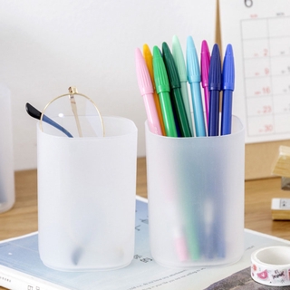 Simple Frosted Pen Holder Stationery Organizers Storage Box