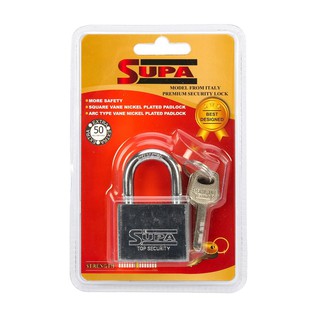 กุญแจแขวน 50 มม. โครเมี่ยม ซูปาHanging Padlock 50 mm. Chromium Supa