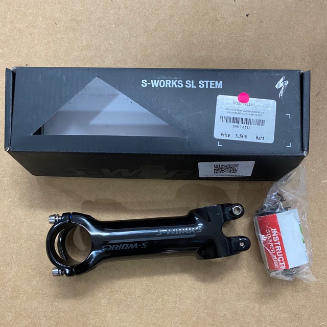 คอแฮนด์ Stem S-work SL w/Expander plug polish black #31.8 110 6D