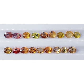 9.25 ct ไพลิน แฟนซี ธรรมชาติNatural Fancy Sapphire Oval Mix Lot Loose Gemstones For Fine Jewelry 18pcs