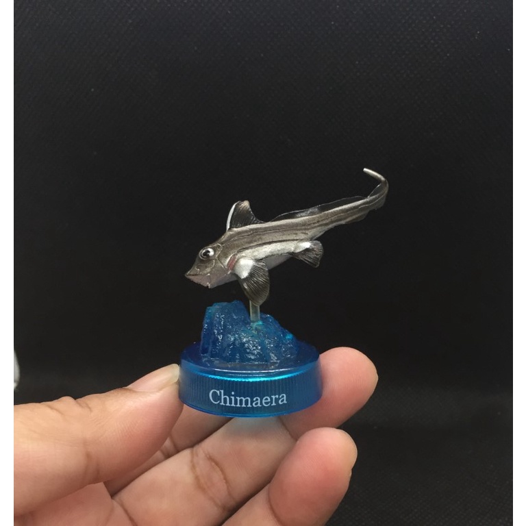 ฟิกเกอร์ ปลาน้ำลึก ปลาจิ๋ว Chimaera Kaiyodo Deep Sea Chimaera Fish Figure Bottle Cap Mini Figure Japan import