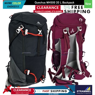 Quechua กระเป๋าเป้สะพายหลัง น้ําหนักเบา ใส่สบาย 20 MH500 สําหรับเดินป่า ท่องเที่ยว [อ่าน