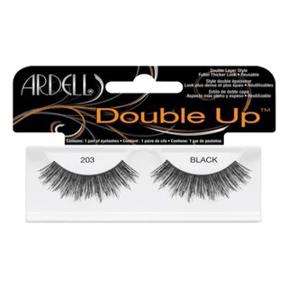 ของแท้! Ardell ขนตาสายฝอ - Double Up อาเดล ดับเบิ้ล อัพ แลช 203 Black - 1 คู่