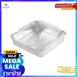 ถาดฟอยล์จตุรัสพร้อมฝา 230 มล. KECH 4202-P 10 ชิ้นSQAURE FOIL TRAY WITH LID 230ML KECH 4202-P 10PCS