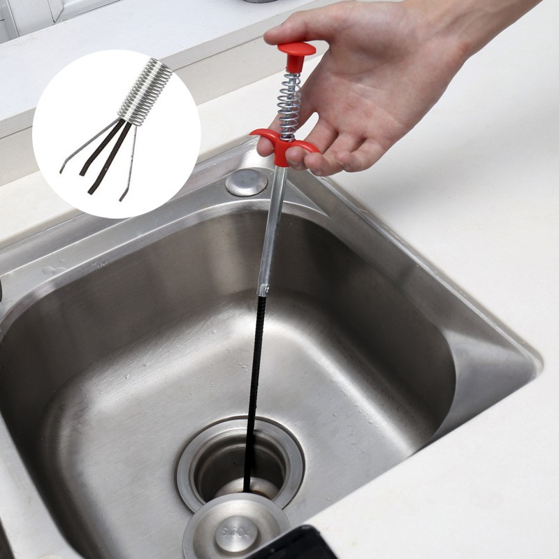 ตัวล้วงท่ออ่างน้ำ ไม้ล้วงท่อ ไม้คีบเส้นผมและสิ่งสกปรกจากท่อ ไม้คีบล้วง HM258