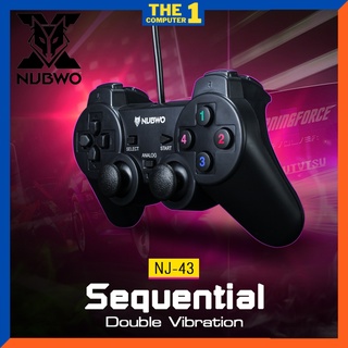 Nubwo NJ-43 Sequential Gaming Controller จอยสติ๊กสำหรับเล่นเกม ระบบสั่นสองชั้น เพิ่มความสมจริงในการเล่น ✔รับประกัน 1 ปี