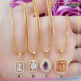 Paperclip สร้อยคอโซ่ จี้ฟักทอง สีม่วง เครื่องประดับอิตาลี ชุบทอง สําหรับผู้หญิง KL 096