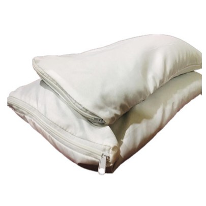 Buckwheat pillow ปลอกหมอนด้านในสีขาวมีซิป (ปลอกหมอนไม่รวมแกลบบัควีท)