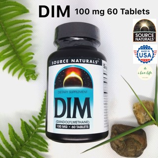 DIM (Diindolylmethane) with BioPerine  100 mg 60 Tablets - Source Naturals