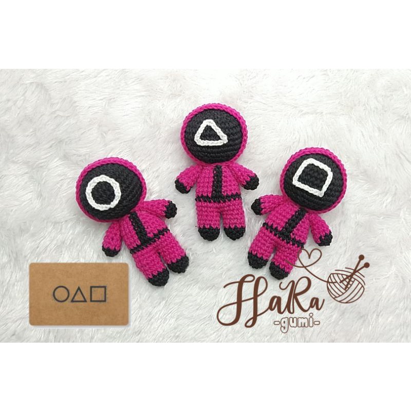 GANTUNGAN Squid Game HaRagumi ตุ๊กตาถัก/พวงกุญแจ