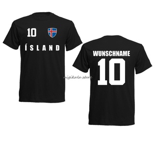 ถูกสุดๆเสื้อยืด พิมพ์ลายทีมชาติฟุตบอล Island Iceland แฟชั่นฤดูร้อน สําหรับผู้ชาย