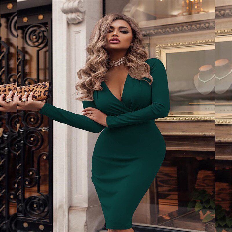 AEL Women Vintage Sexy Bodycon Dress 2024 New Hot Girl dress main image 0