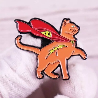 เข็มกลัด / หมุดโลหะ สตรีคกี้ เดอะ ซูเปอร์แคท Streaky the Supercat 🎯🚩🐈❤ ( Hard Enamel Pin )