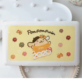 Pom pom purin  กล่อง กล่องเก็บแมส กล่องใส่แมส กล่องขาวทึบ สำหรับ ใส่แมส ลาย ปอม ปอม พูริน ที่ใส่แมส ที่เก็บแมส MANOPNEST