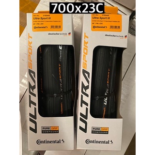 พร้อมส่ง!! ล๊อตใหม่ 2023!! ยางนอกเสือหมอบ Continental Ultra Sport 3 700x23/25/28