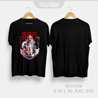 เสื้อยืดสีขาวเสื้อยืด พิมพ์ลายการ์ตูนอนิเมะ One Piece สีแดงS-4XL