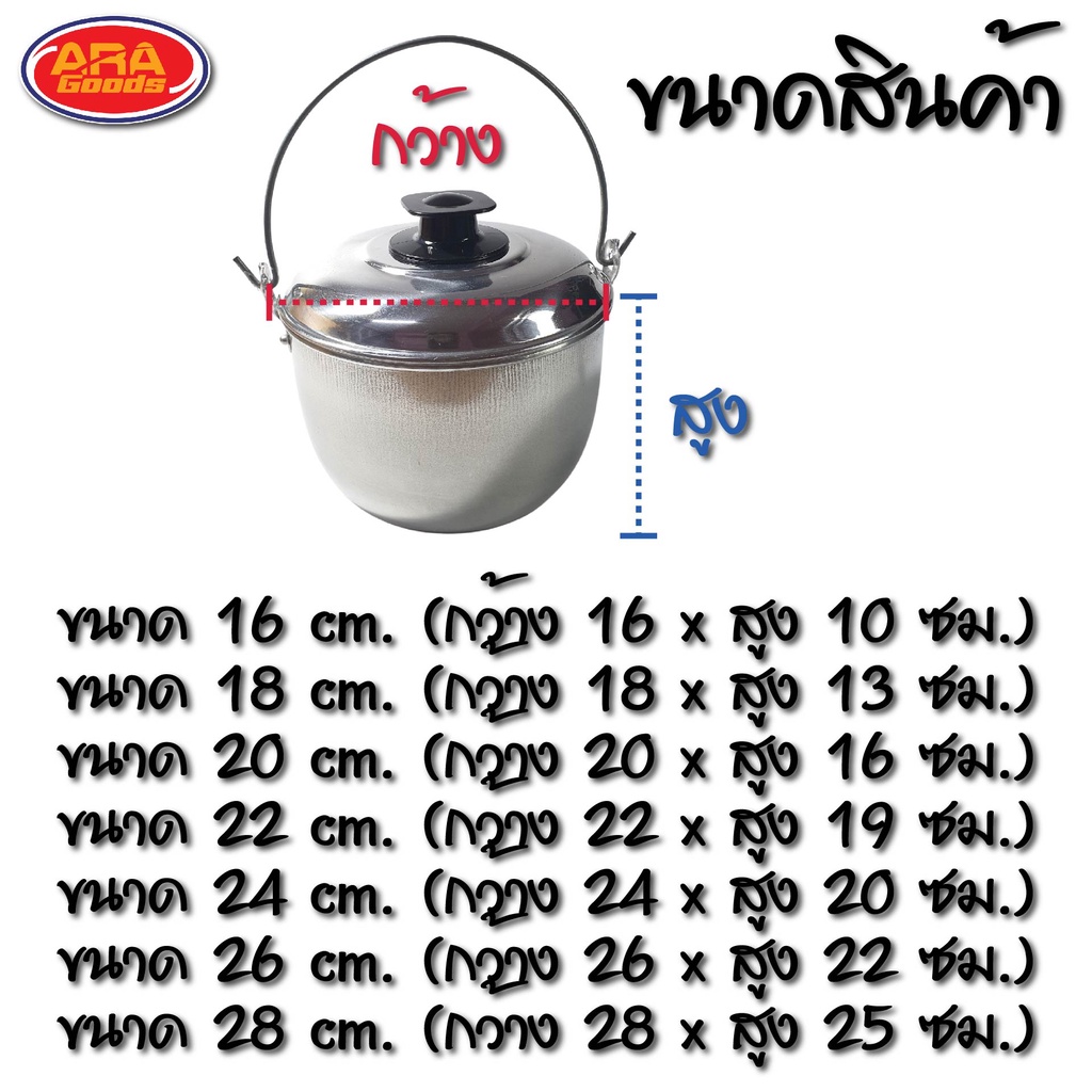 หม้อหิ้ว หม้อ หม้ออลูมิเนียม หูหิ้ว (ตราอูฐ) รูปที่ 2