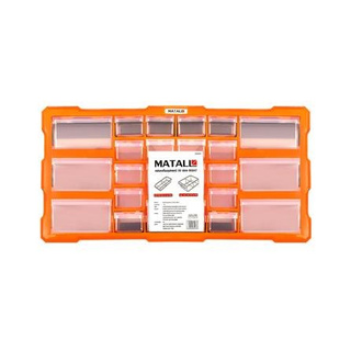 กล่องเก็บอุปกรณ์ MATALL 22 ช่อง 90247 สีส้ม/สีดำ ช่วยจัดเก็บอุปกรณ์ให้เป็นระเบียบ