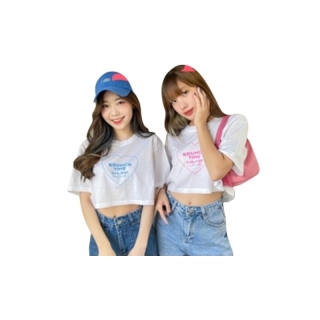 พร้อมส่ง 🫐hello crop top comfy cotton เสื้อครอป เสื้อ crop เสื้อยืด