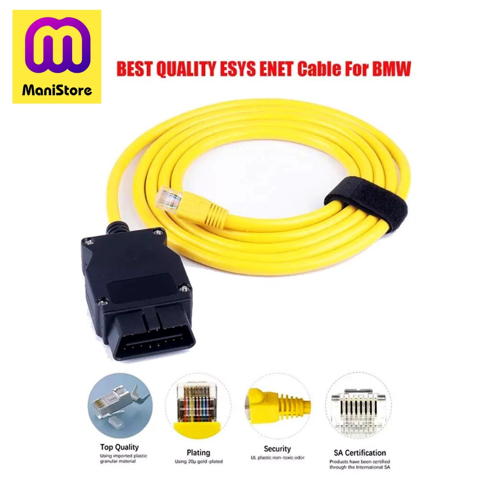 High Quality ENET Cable for BMW F&G-series ICOM Enet to OBDII Coding Hidden Data Tool OBD2 Car Diagnostic Cable