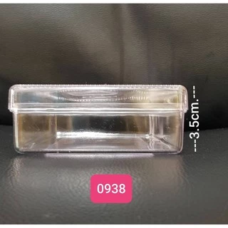 กล่องใส่คุกกี้ กล่องพลาสติกใส่ขนม กล่องใส่ขนมทรงแบน No.0938 / No.0939