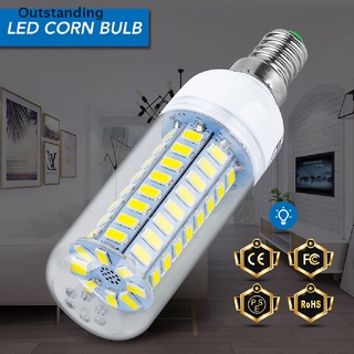 (Outstanding) หลอดไฟ E27 E14 7W 9W 12W 15W 20W 25W 5730 Smd Led ทรงข้าวโพด สีขาวอบอุ่น