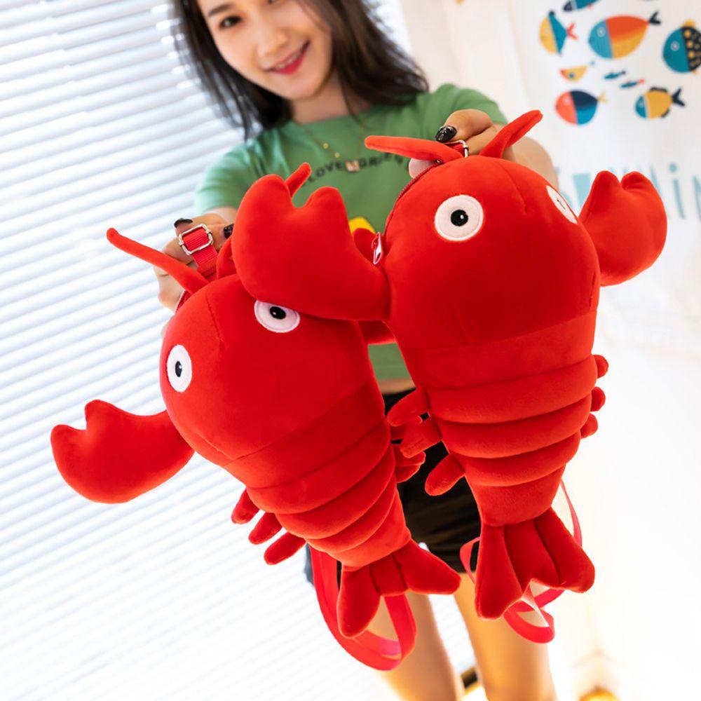 FISHSTICK1 30 ซม. แฟชั่นกุ้งเครย์ฟิชตุ๊กตากระเป๋าน่ารักกระเป๋าสะพายสำหรับของขวัญวันเกิด