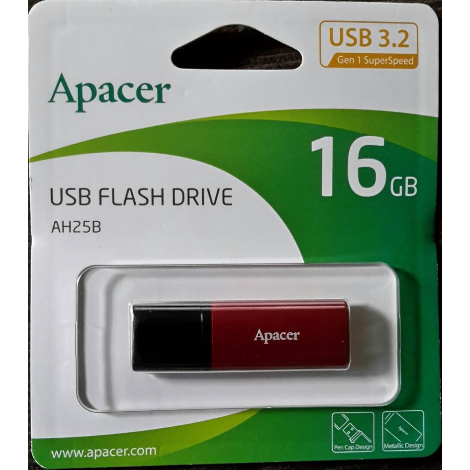 Flsh Drive 16GB Apacer (AH25B) USB 3.2 Red