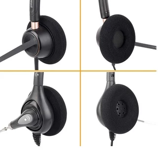หูฟังแผ่นรองหูฟังฟองน้ํา Earmuffs สําหรับ Plantronics SupraPlus และ HW251N Blackwire C225 3220 3210 H251