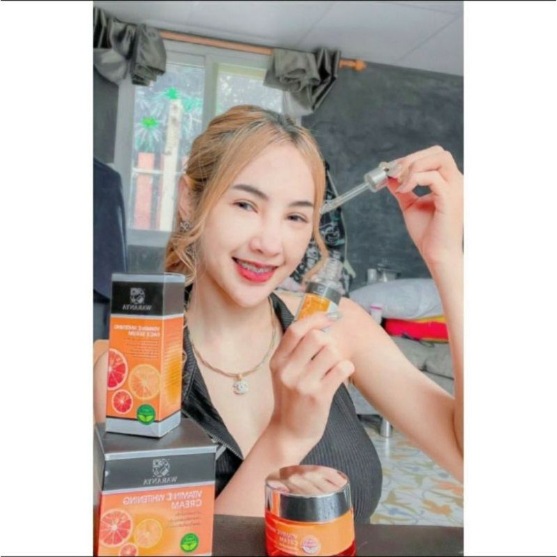 เซรั่มVC&ครีมVC Waranya Whitenning VC Cream & Serum  (ครีม+เซรั่ม)