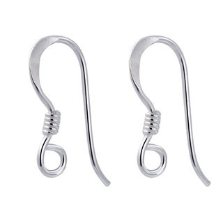 SILVER THAI  Silver Findings Fish Hook Wire Earrings  เครื่องประดับต่างหูแบบมีตะขอเกี่ยวชุบเงิน